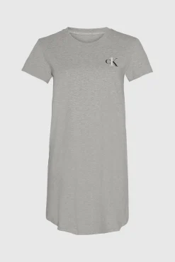 Calvin Klein Camison De Algodon Con Logotipo De Gris Discount