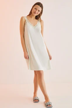 Women'secret Camison Tirantes Encaje Verde Estampado Online