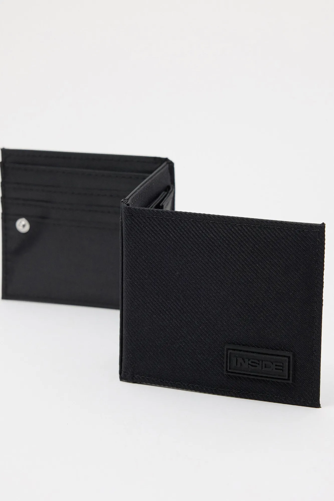 Inside Cartera Nylon Con Textura Negro