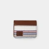 * Cartera Slim Tejido Etnico Tostado Clearance