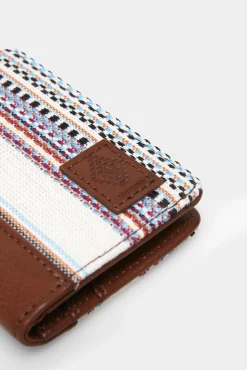 * Cartera Slim Tejido Etnico Tostado Clearance