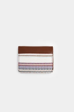 * Cartera Slim Tejido Etnico Tostado Clearance
