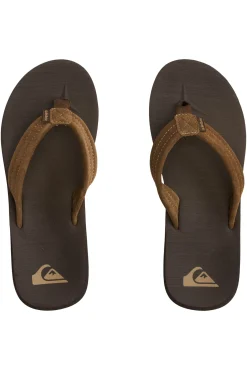 Quiksilver Carver Suede Core - Sandalias Para Hombre Marron Medio New