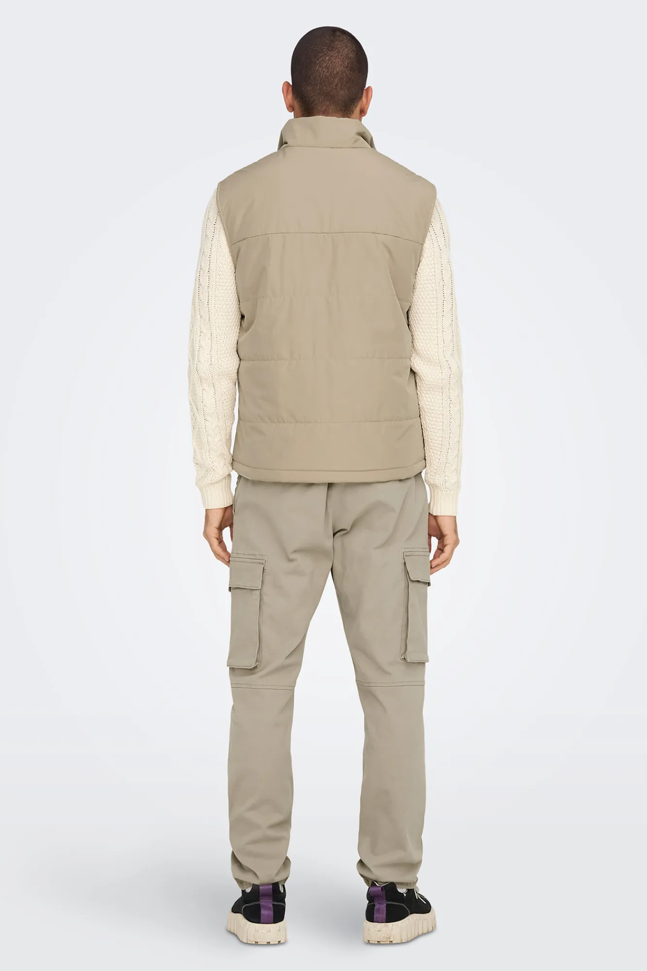 Only & Sons Chaleco Acolchado Marron Medio Hot