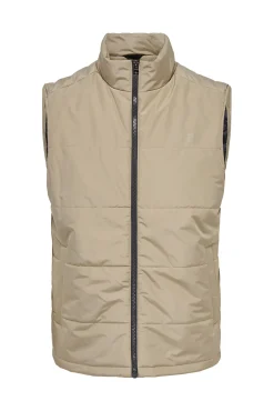 Only & Sons Chaleco Acolchado Marron Medio Hot