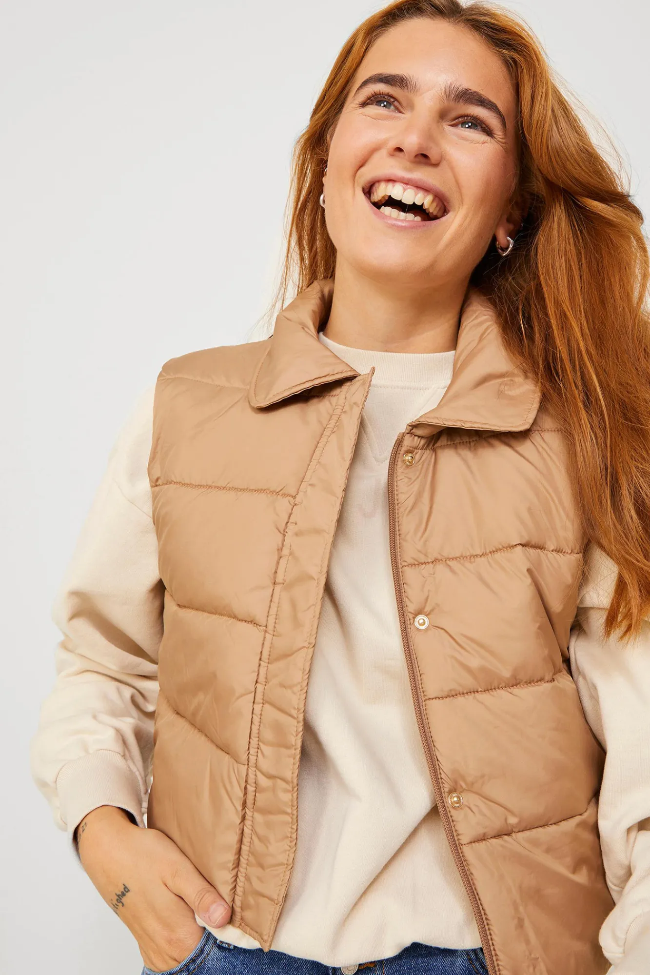 Jack & Jones Chaleco Acolchado Marron Medio Outlet