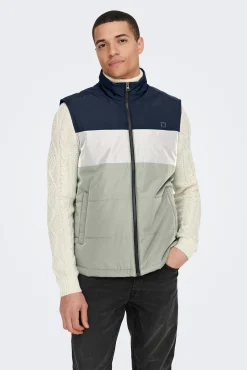 Only & Sons Chaleco Acolchado Navy New