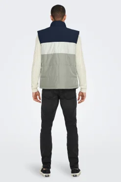 Only & Sons Chaleco Acolchado Navy New