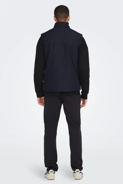Only & Sons Chaleco Acolchado Navy New