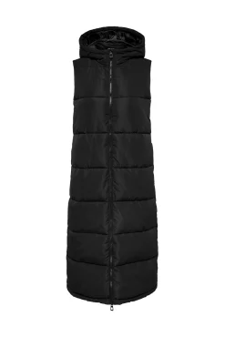 Only Chaleco Acolchado Con Capucha Negro Hot