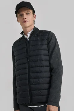 * Chaleco Acolchado Cuello Bomber Negro Clearance