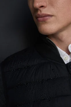 * Chaleco Acolchado Cuello Bomber Negro Clearance
