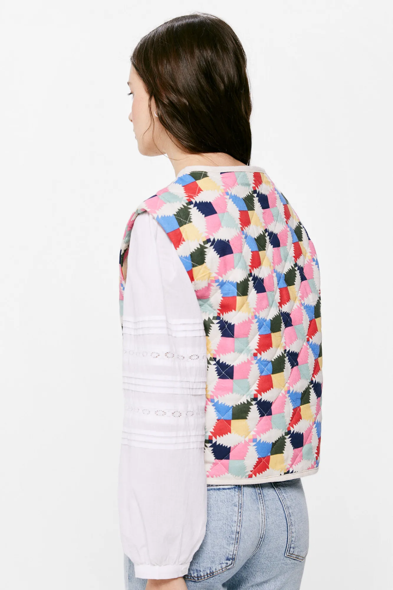 * Chaleco Acolchado Multicolor Rosa Sale