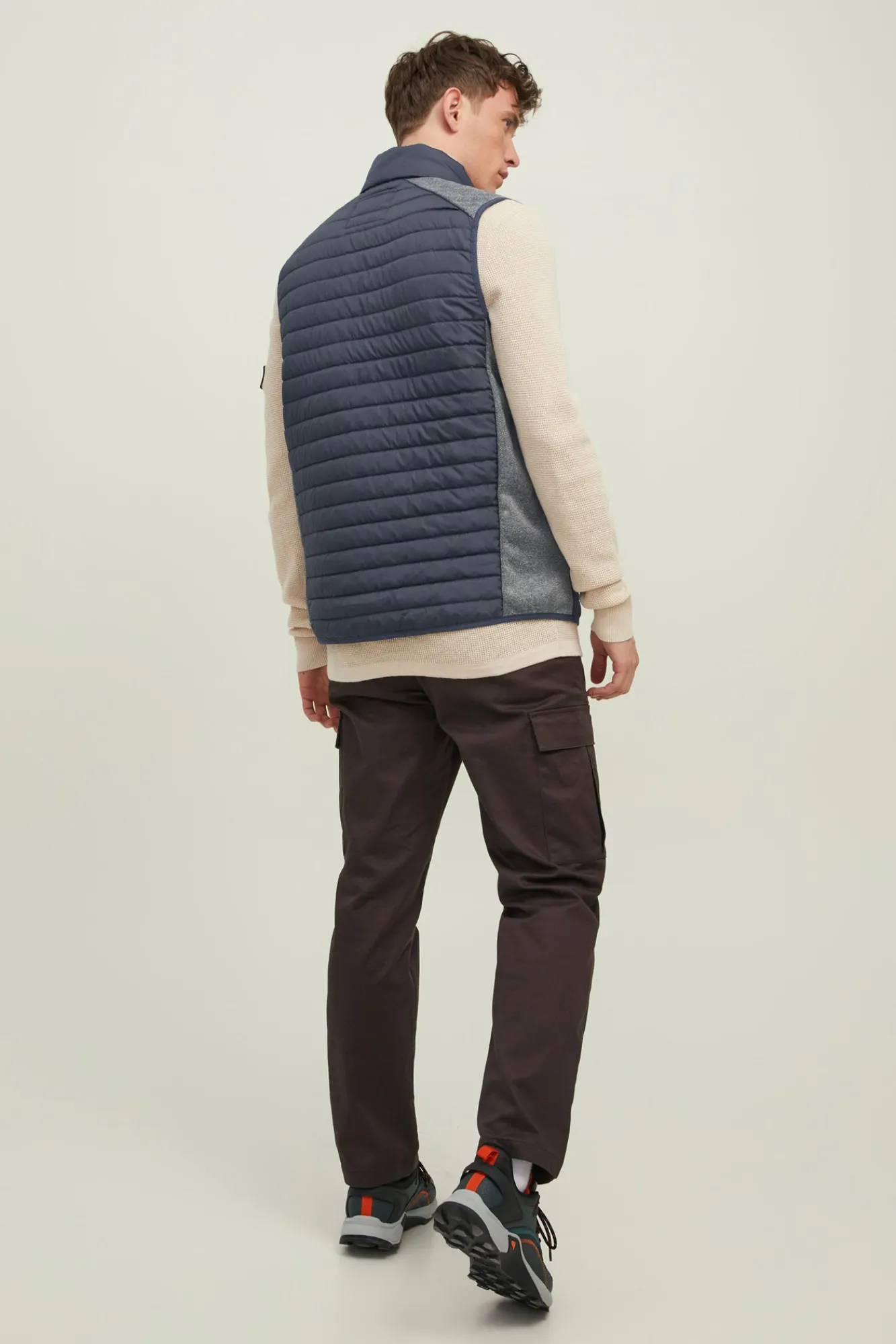 Jack & Jones Chaleco Capucha Gris Medio Hot