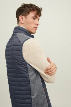 Jack & Jones Chaleco Capucha Gris Medio Hot