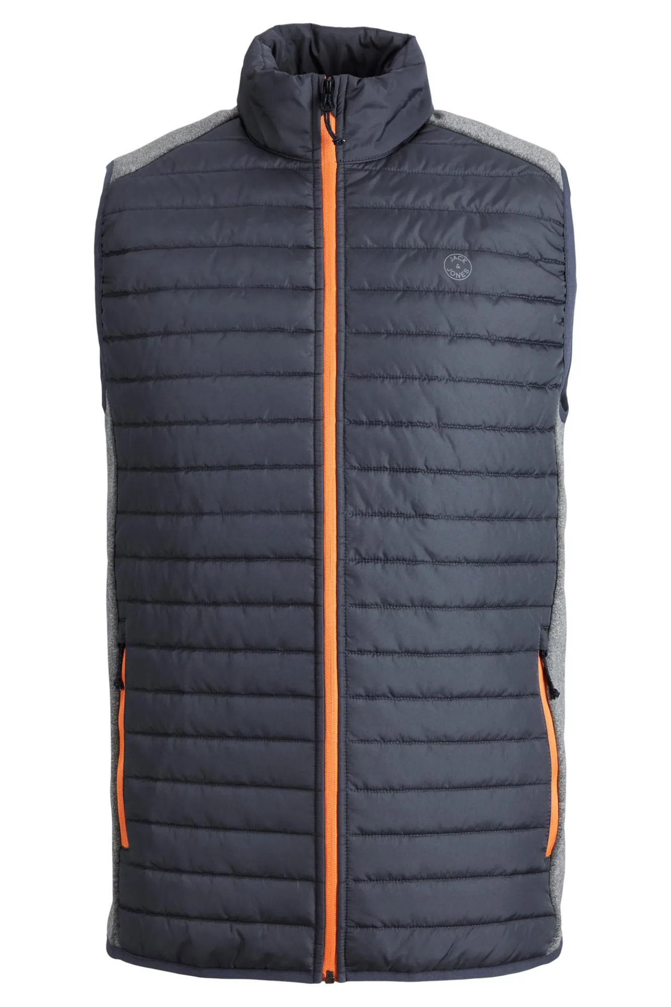 Jack & Jones Chaleco Capucha Gris Medio Hot