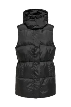 Only Chaleco Capucha Y Bolsillos Negro Outlet