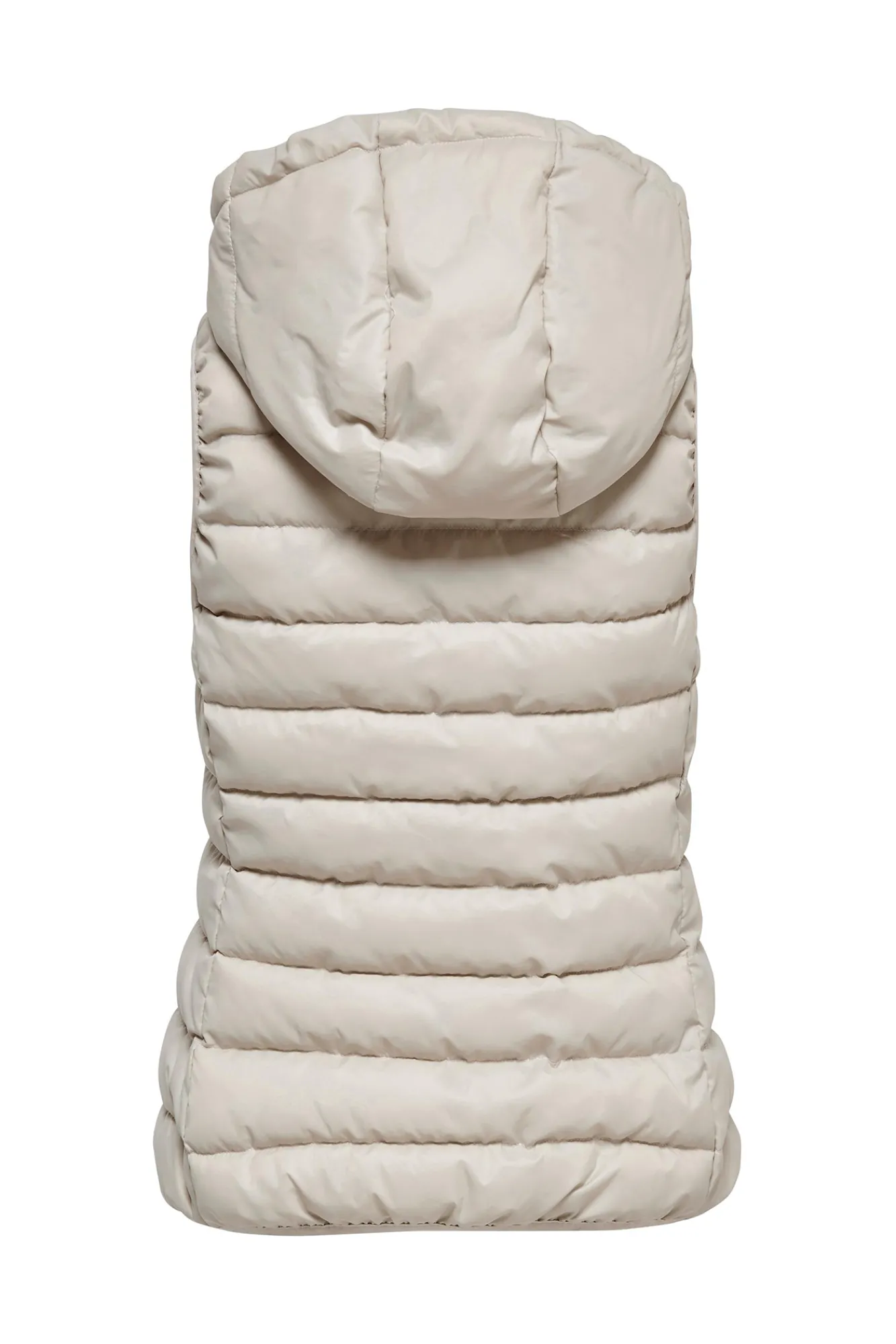 Only Chaleco De Mujer Ultraligero Con Capucha Beige Medio