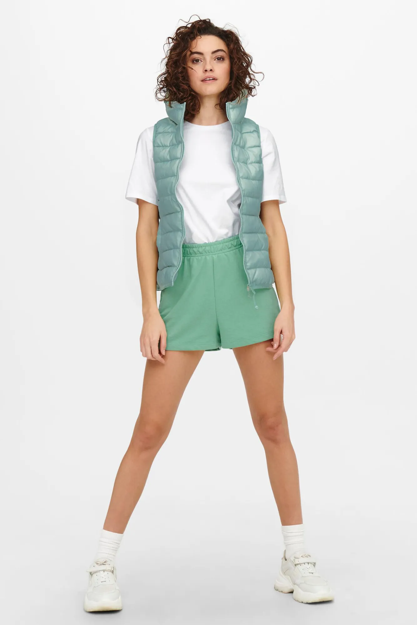 Only Chaleco De Mujer Ultraligero Con Capucha Azul Medio Sale