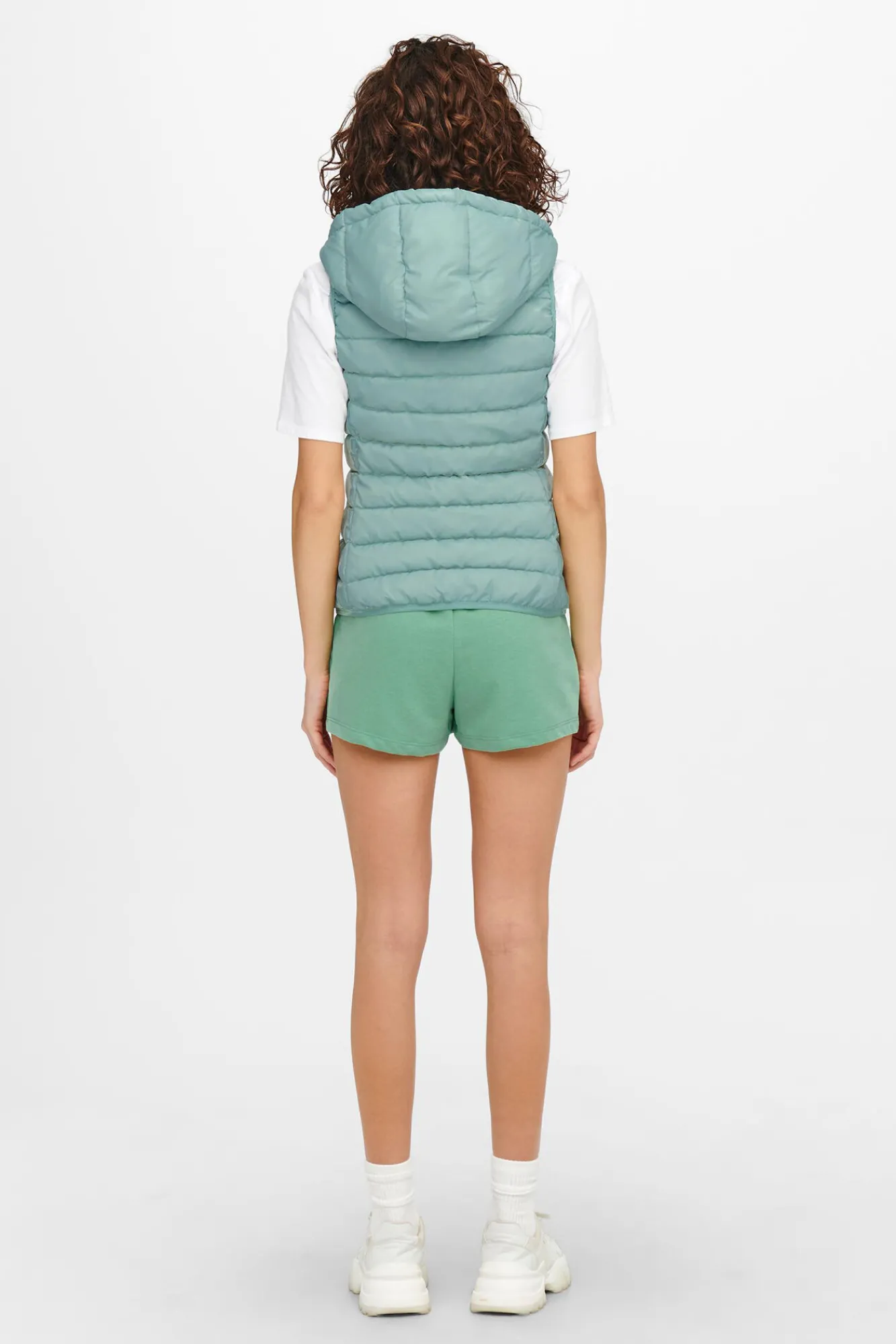 Only Chaleco De Mujer Ultraligero Con Capucha Azul Medio Sale