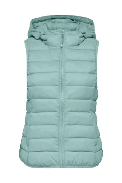 Only Chaleco De Mujer Ultraligero Con Capucha Azul Medio Sale