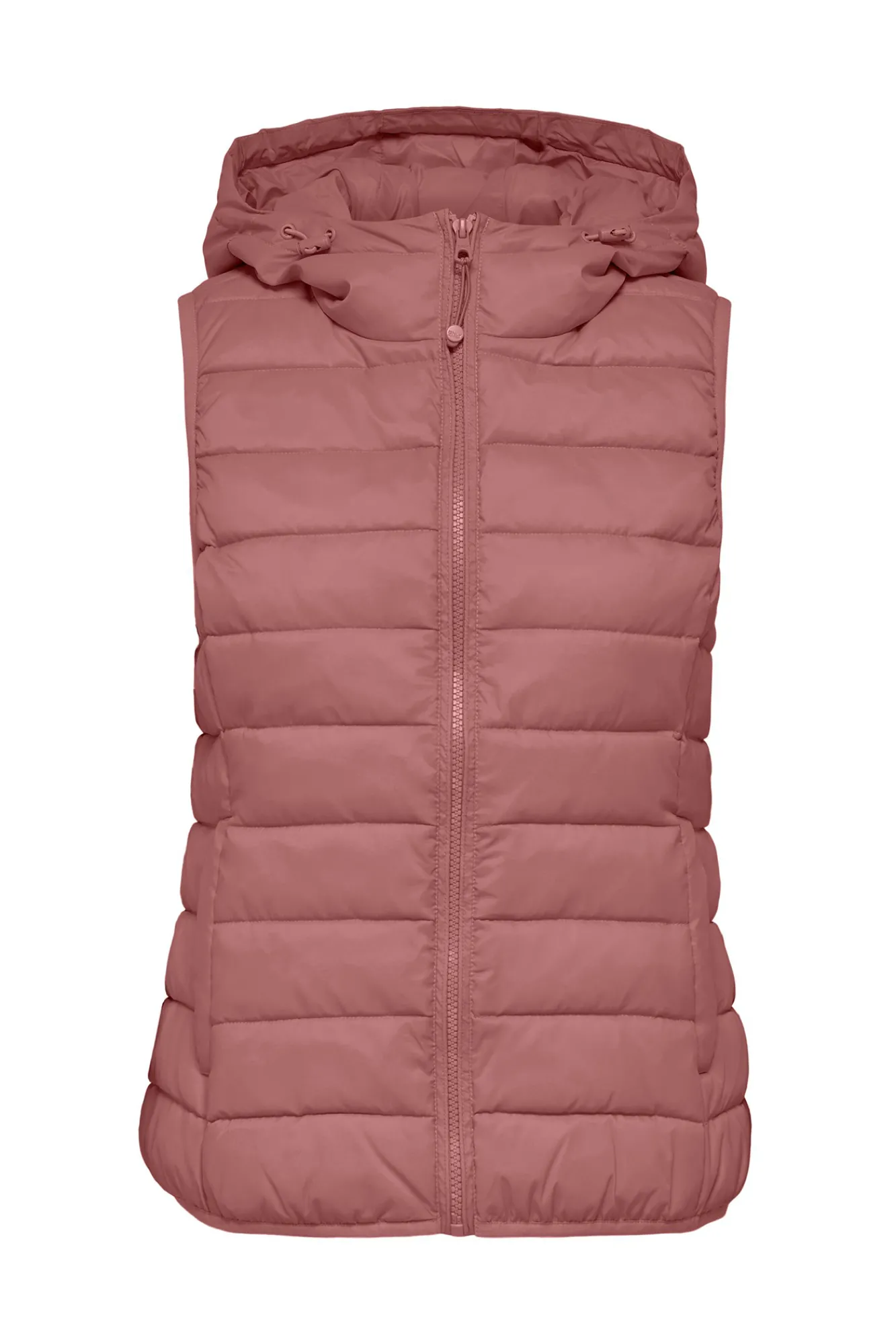 Only Chaleco De Mujer Ultraligero Con Capucha Rosa Clearance