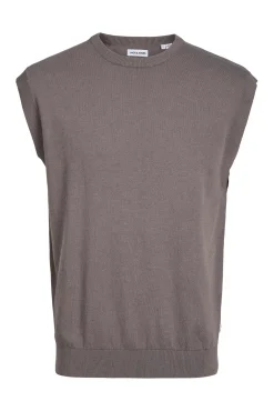Jack & Jones Chaleco De Punto Gris Medio Hot