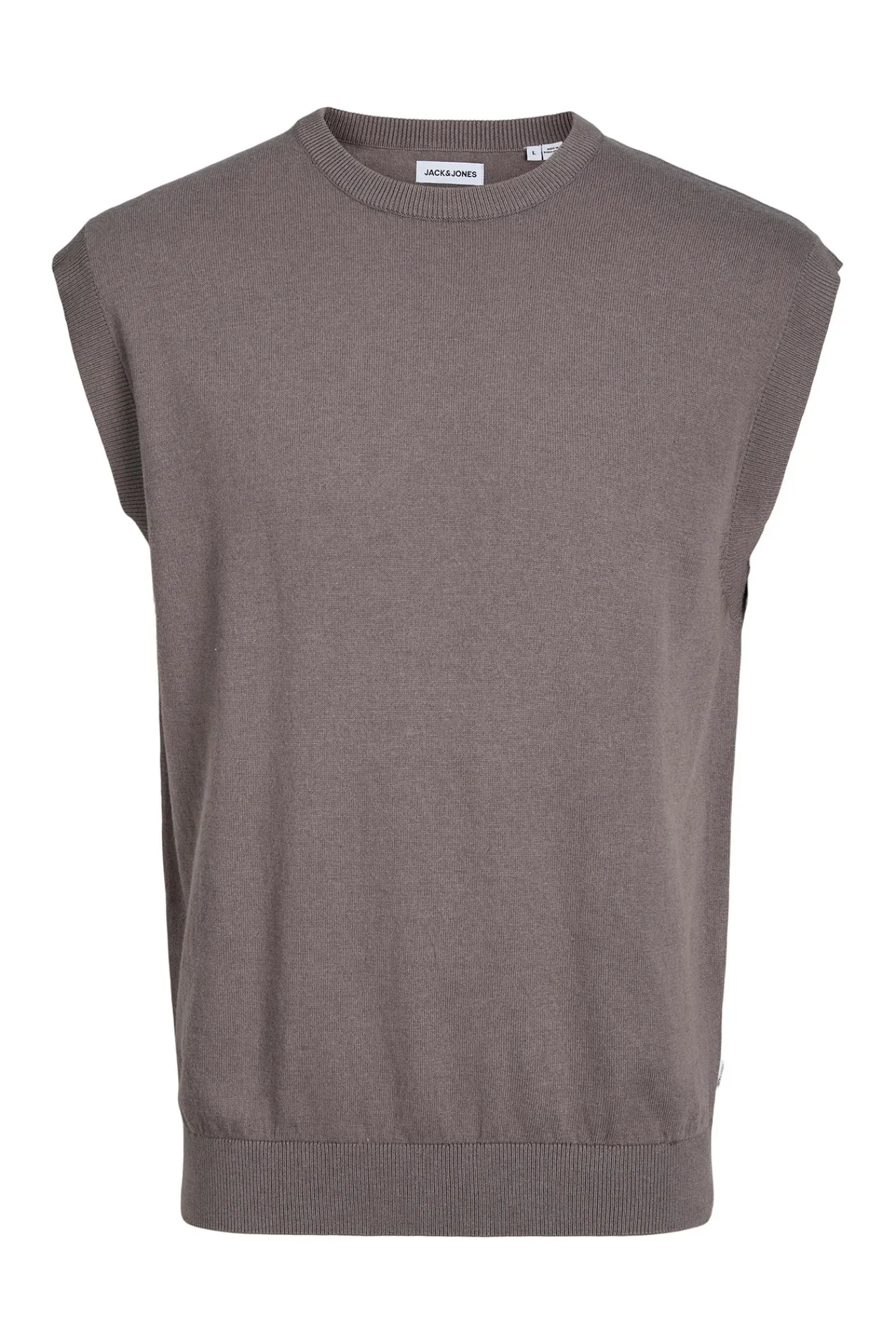 Jack & Jones Chaleco De Punto Gris Medio Hot