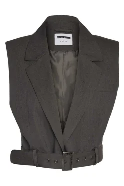 Noisy May Chaleco Estilo Sastrero Gris Medio New