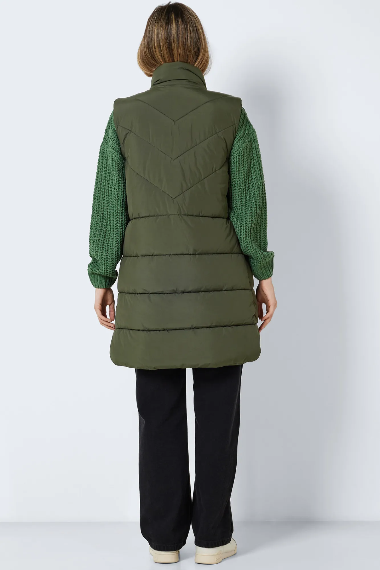 Noisy May Chaleco Largo Acolchado Verde Sale