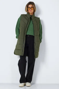 Noisy May Chaleco Largo Acolchado Verde Sale