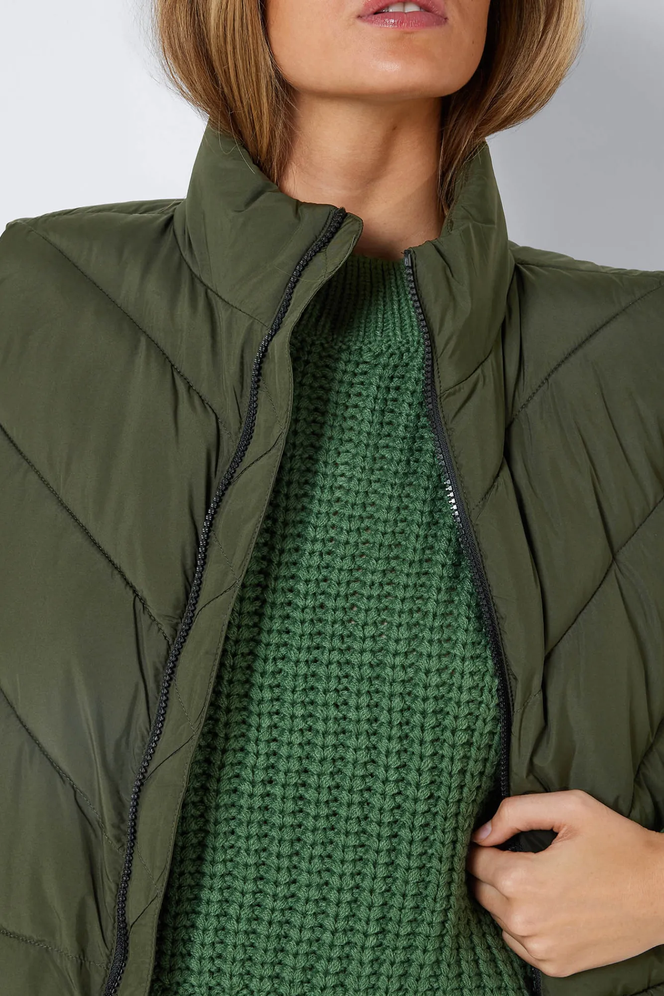 Noisy May Chaleco Largo Acolchado Verde Sale