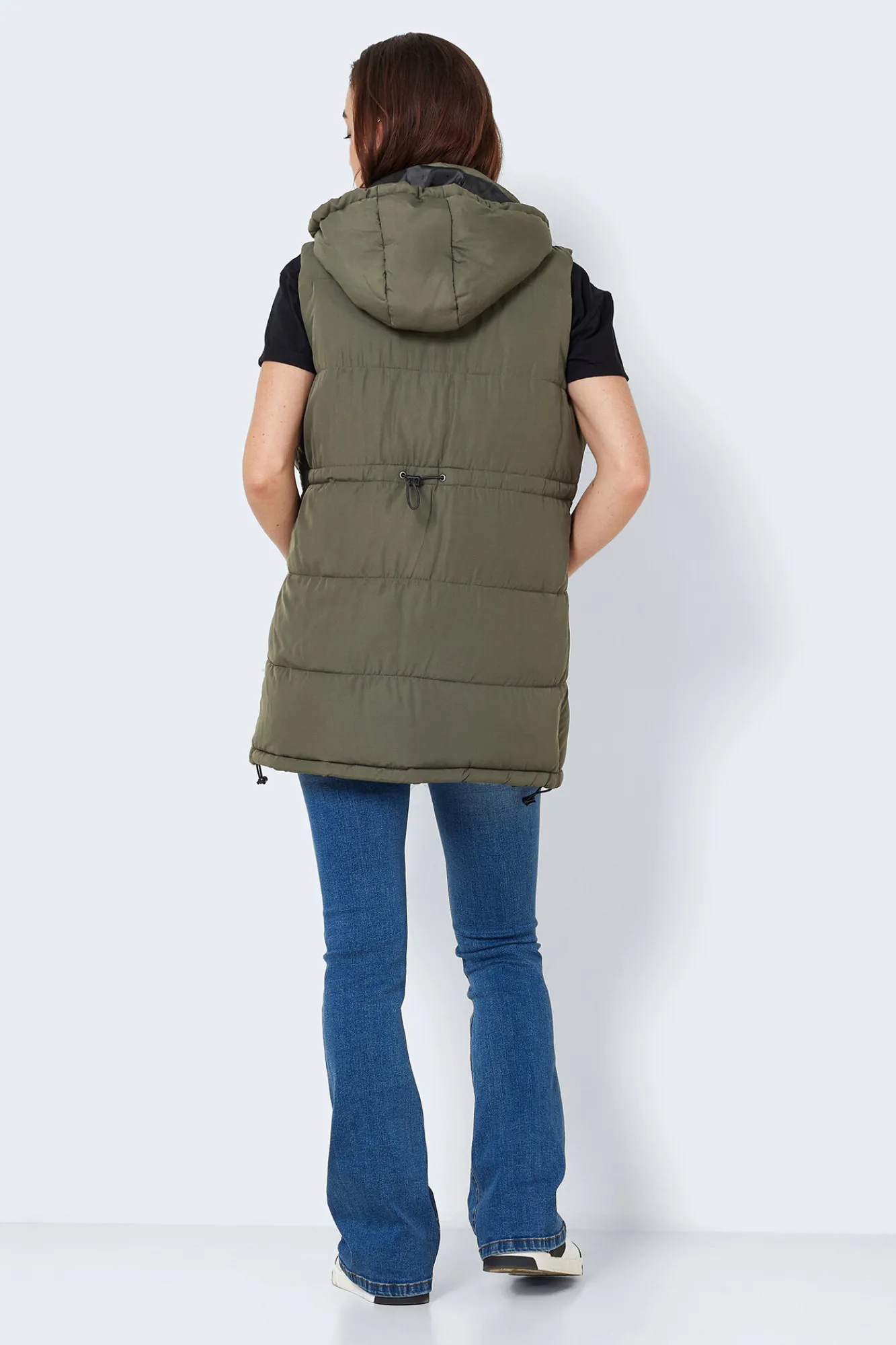 Noisy May Chaleco Largo Acolchado Verde New