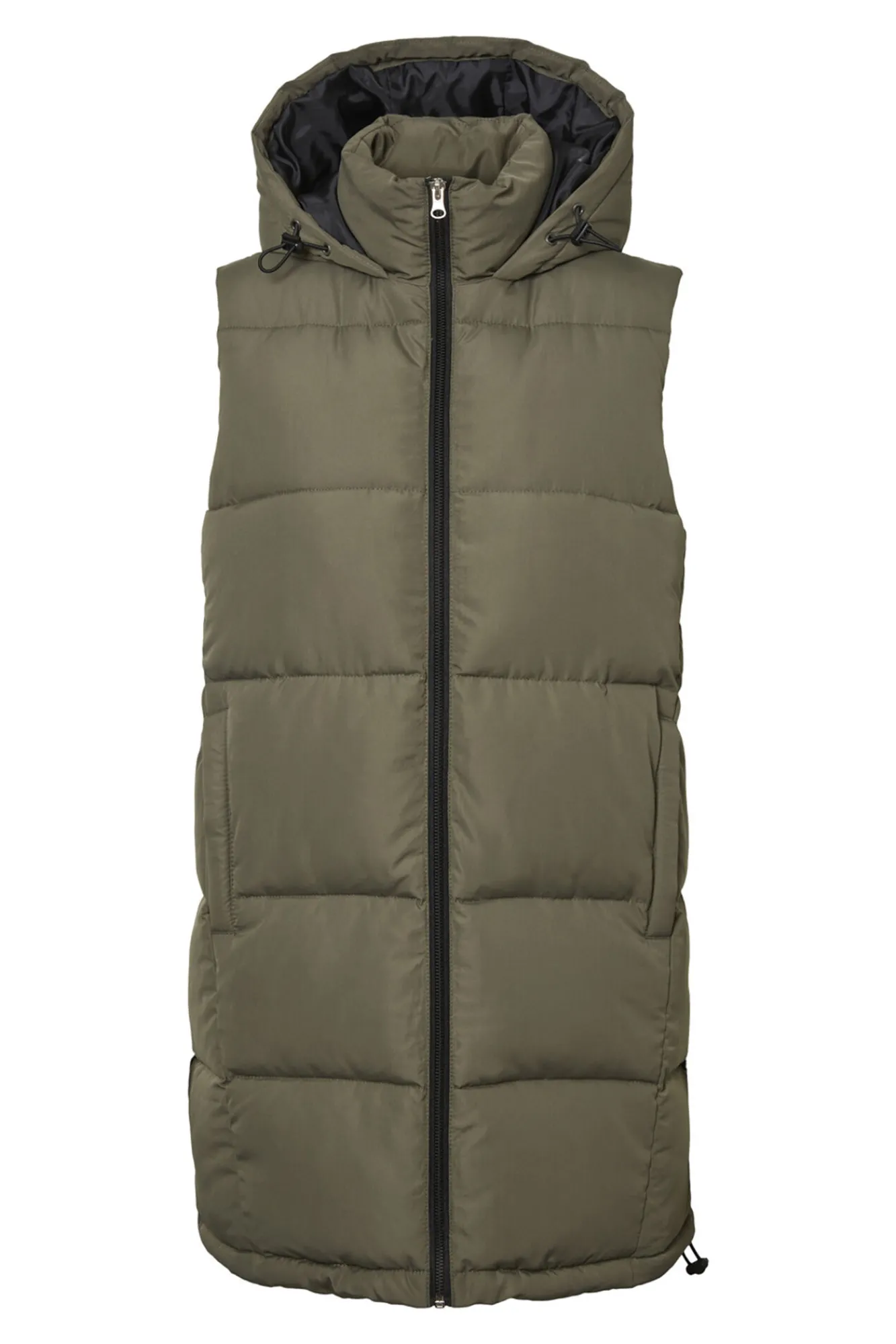 Noisy May Chaleco Largo Acolchado Verde New
