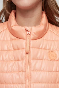 Pepe Jeans Chaleco Mujer Acolchado Naranja New