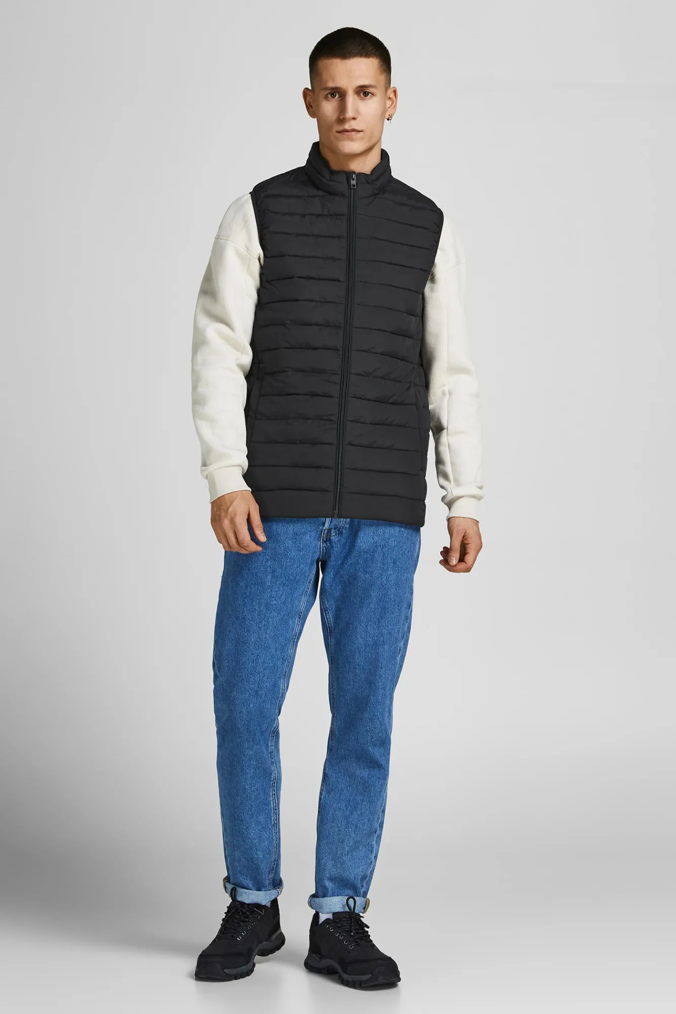 Jack & Jones Chaleco Puffer Negro Discount