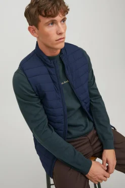 Jack & Jones Chaleco Puffer Navy Clearance