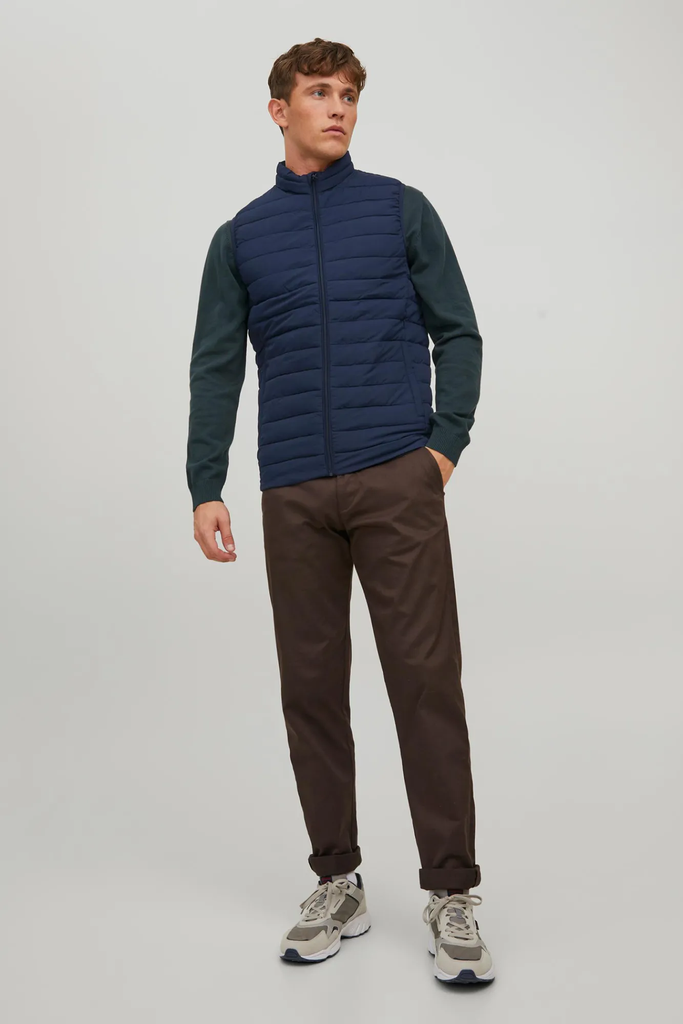 Jack & Jones Chaleco Puffer Navy Clearance