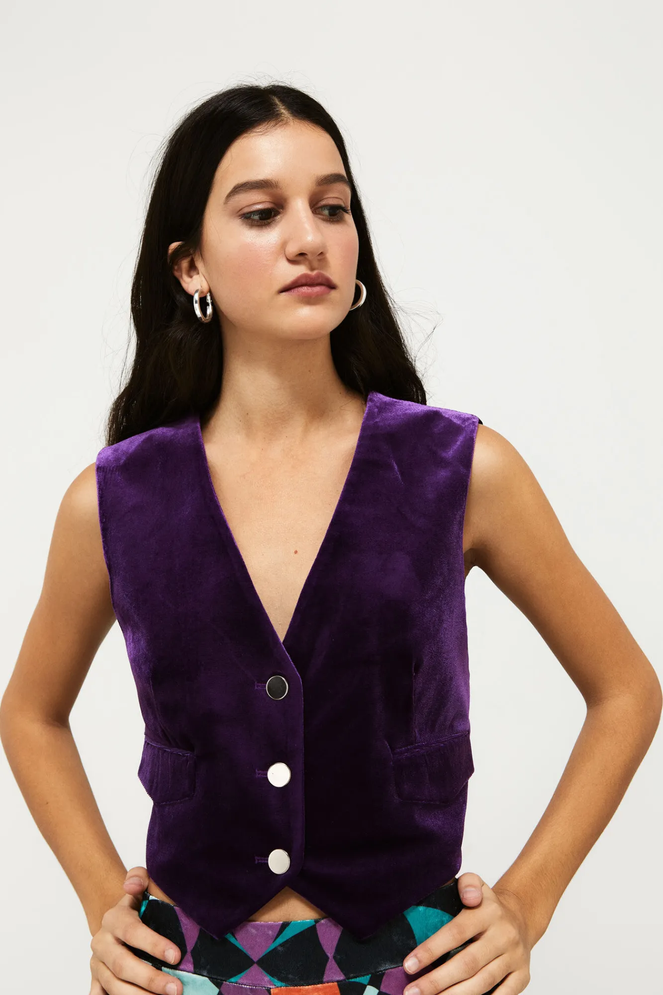 High Spirits Chaleco Terciopelo Morado Hot