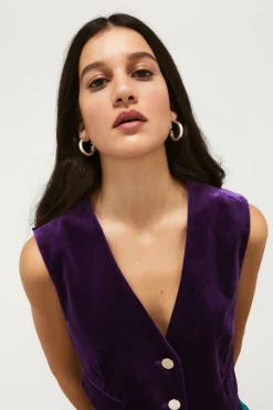 High Spirits Chaleco Terciopelo Morado Hot