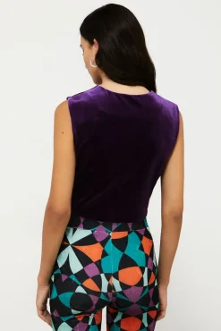 High Spirits Chaleco Terciopelo Morado Hot