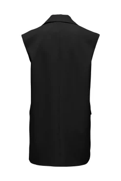 Only Chaleco Traje Largo Negro Online