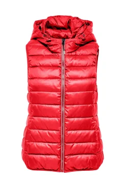 Only Play Chaleco Ultraligero Capucha Rojo Outlet