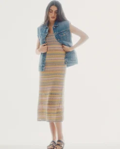 Slowlove Chaleco Vaquero Bordado Azul Outlet