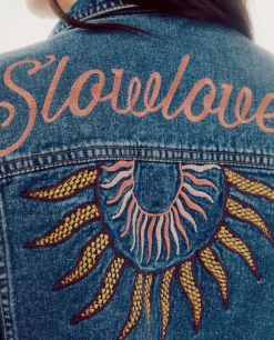 Slowlove Chaleco Vaquero Bordado Azul Outlet