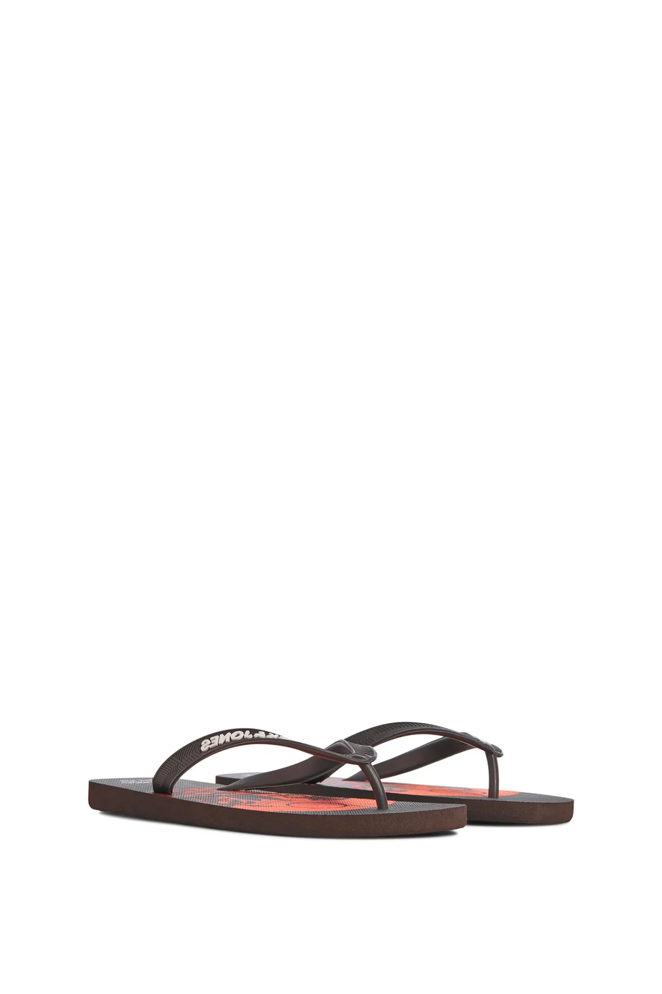 Jack & Jones Chanclas Estampadas Marron Medio Best