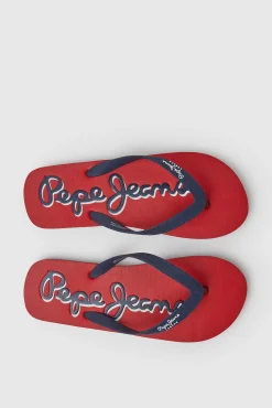 Pepe Jeans Chanclas Playa Bay Beach Logo Rojo Best