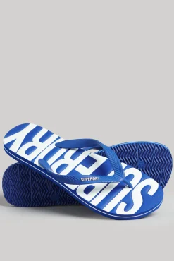 Superdry Chanclas Veganas Con Logotipo Vintage Logo Azul Oscuro Discount
