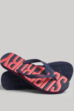 Superdry Chanclas Veganas Con Logotipo Vintage Logo Navy Discount