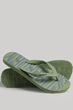 Superdry Chanclas Veganas Con Logotipo Vintage Logo Kaki Oscuro Hot